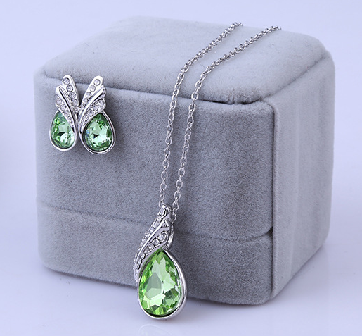 Crystal Earring & Necklace Set