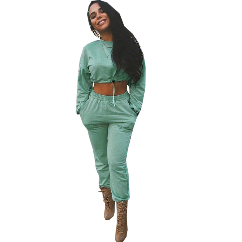 Crop Hoodie & Pants Lounge Set