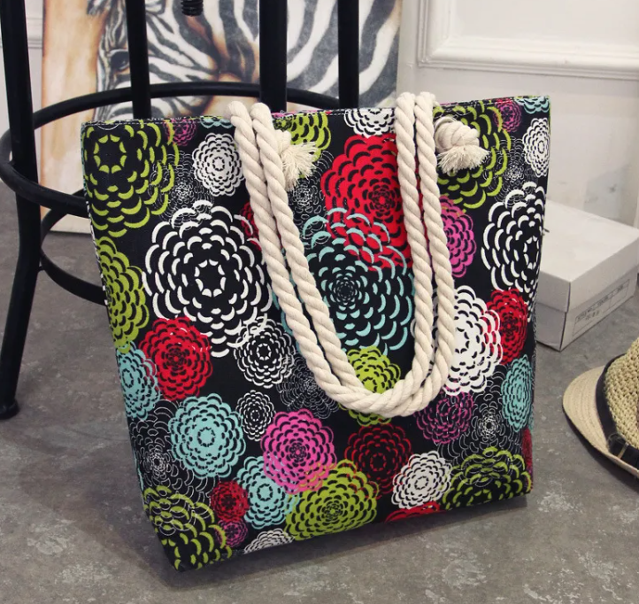 Large Printed Tote Bag