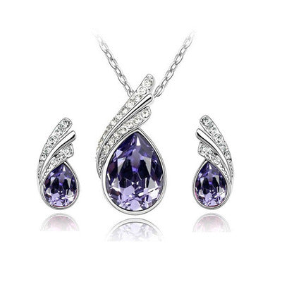 Crystal Earring & Necklace Set