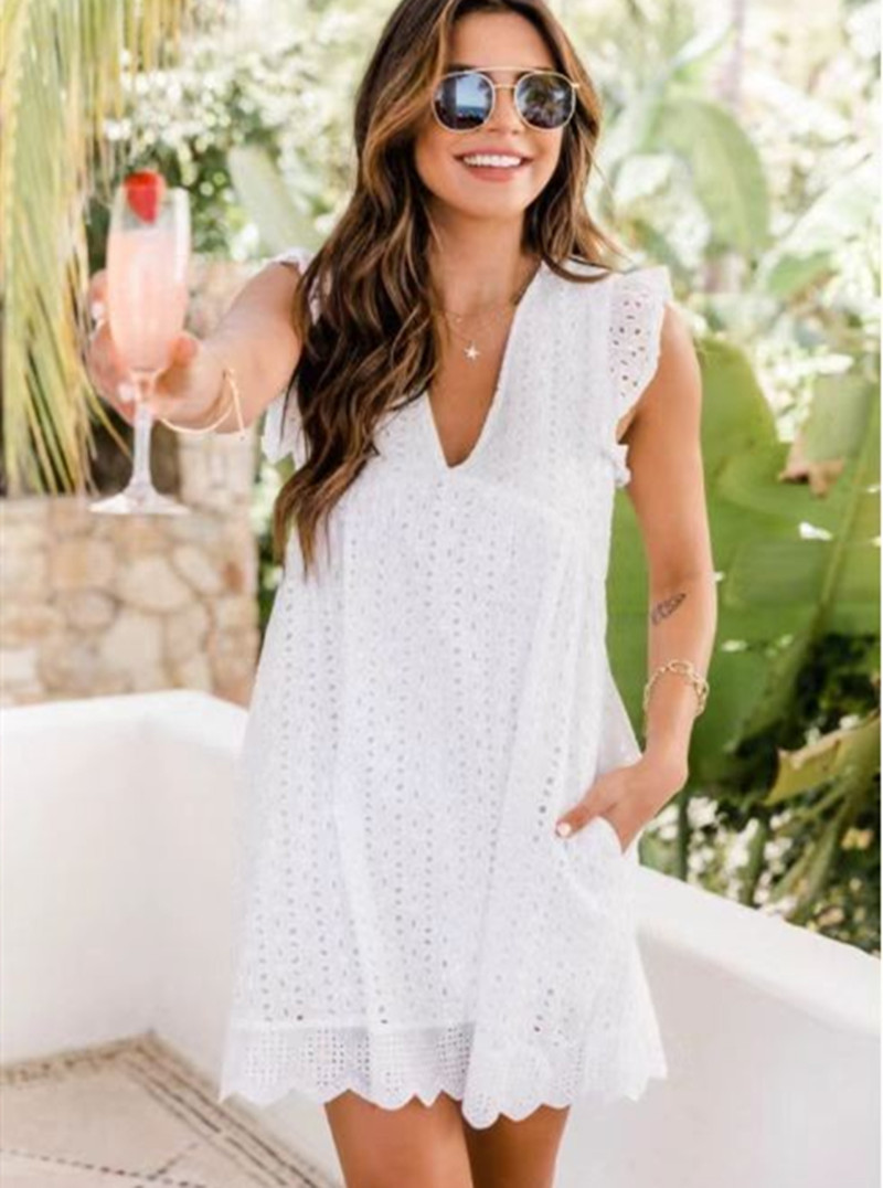 Lace Midi Dress with Hidden Pocket