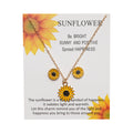 Sunflower Necklace & Earring Set