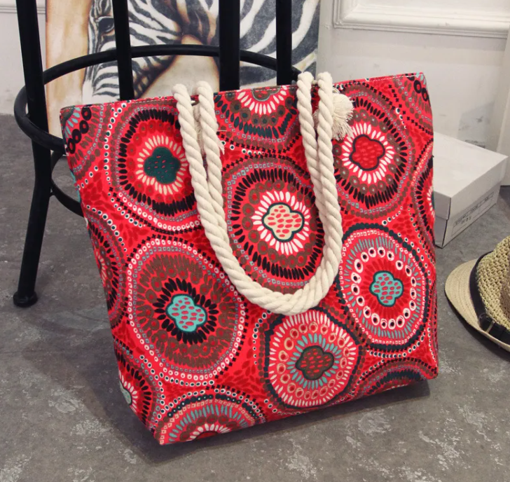 Large Printed Tote Bag