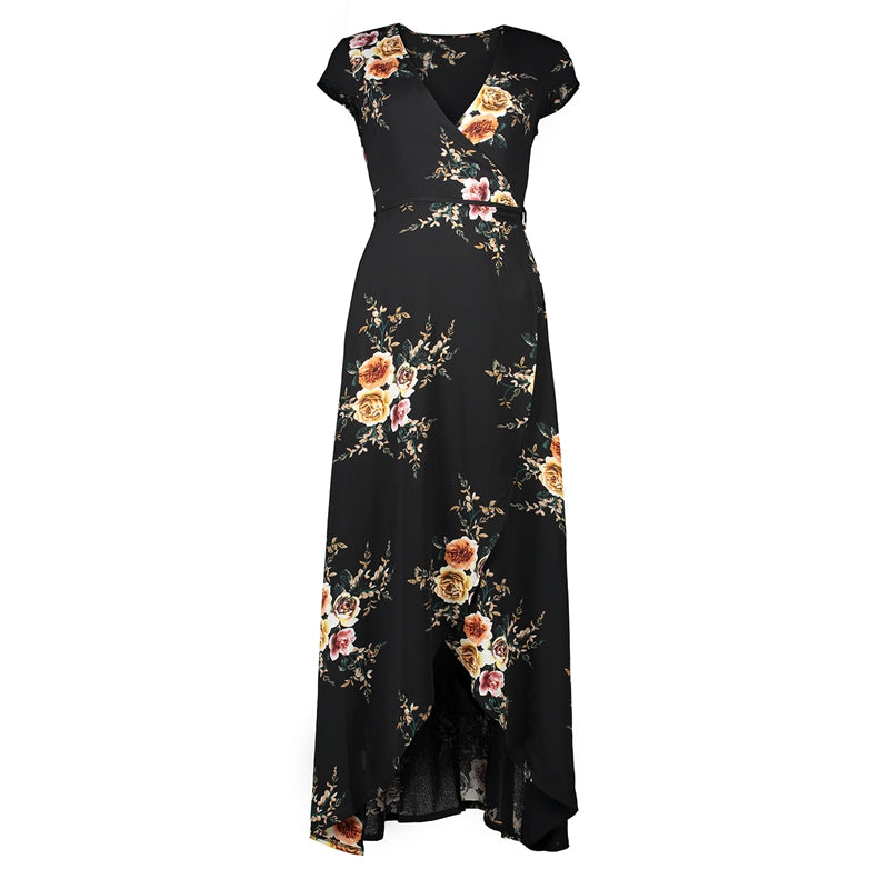Chiffon Split Maxi Dress for Beach Wear