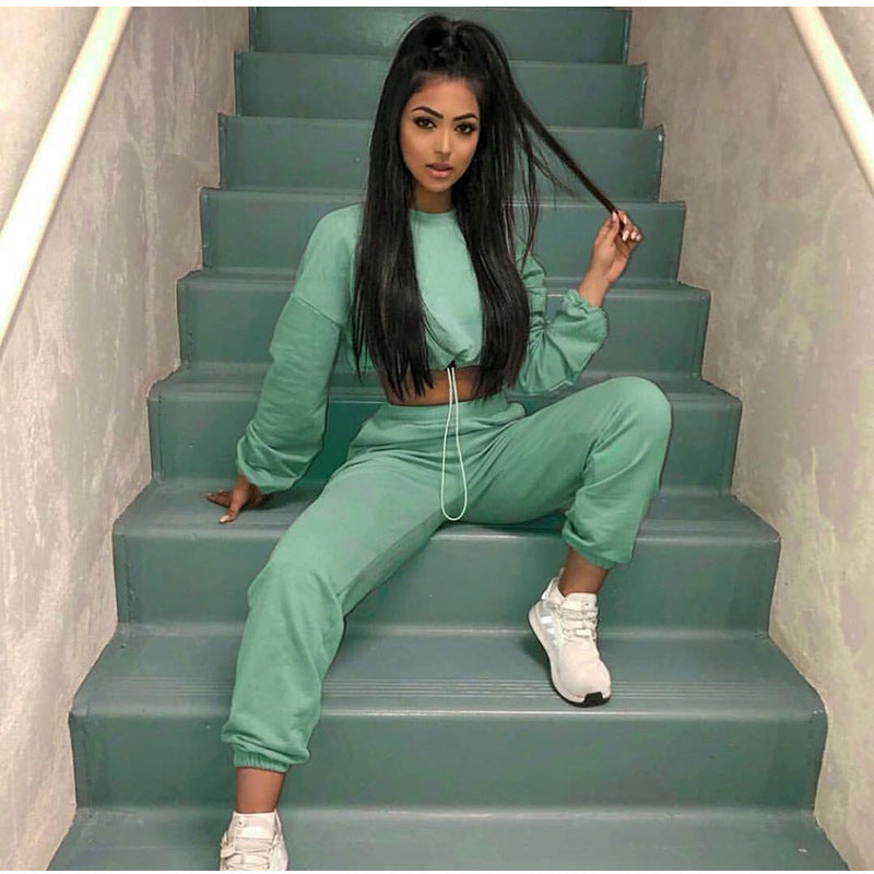 Crop Hoodie & Pants Lounge Set