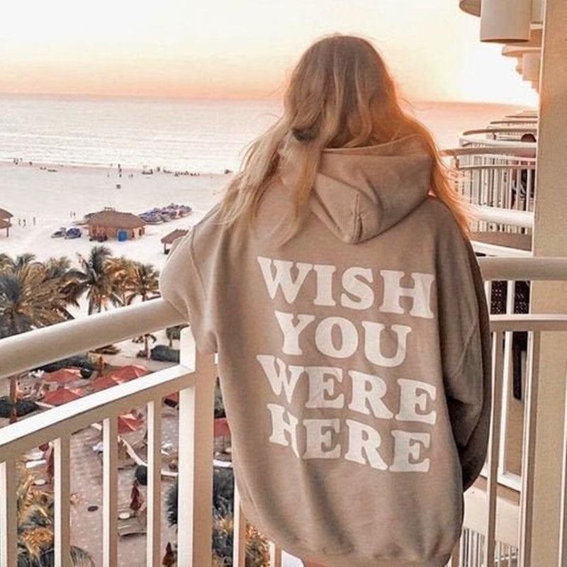 Printed Sweater with Loose Hooded Jacket & Pullover