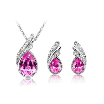 Crystal Earring & Necklace Set