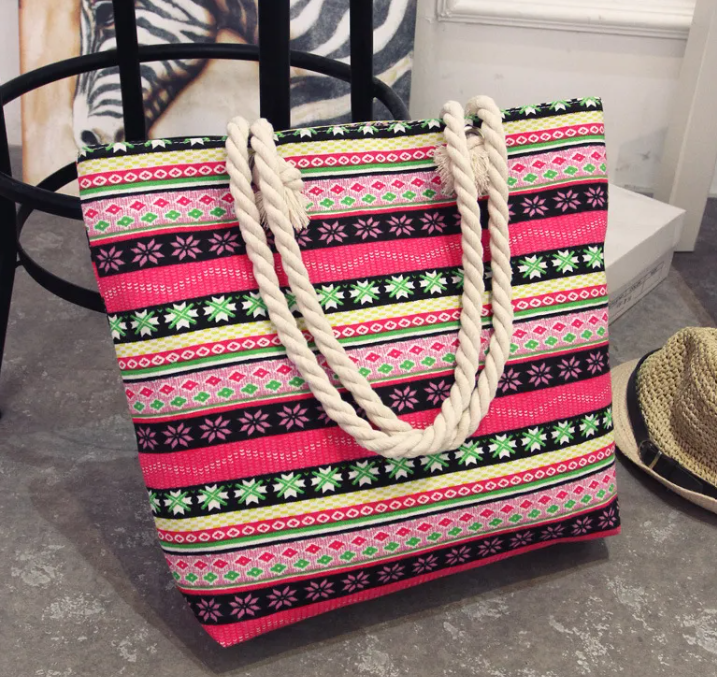 Large Printed Tote Bag