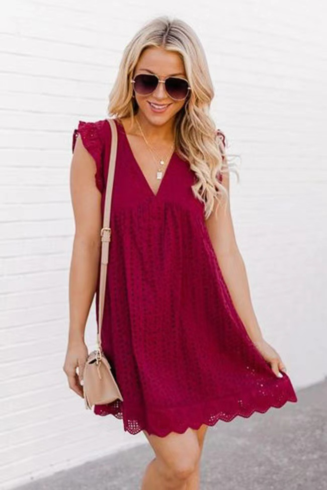 Lace Midi Dress with Hidden Pocket