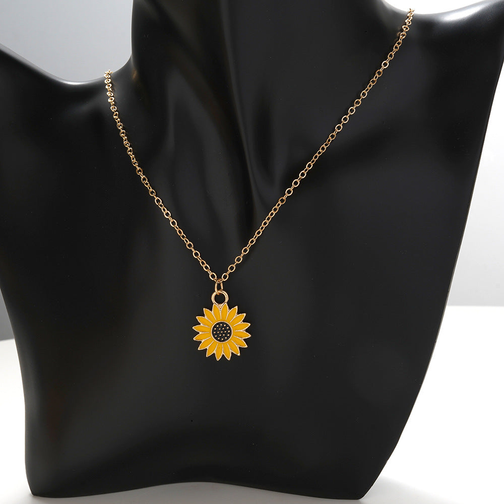 Sunflower Necklace & Earring Set