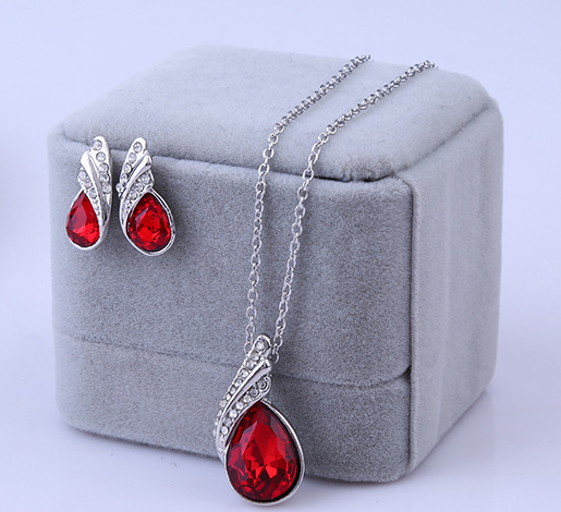 Crystal Earring & Necklace Set