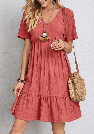 Flowy V-Neck Corset Summer Dress