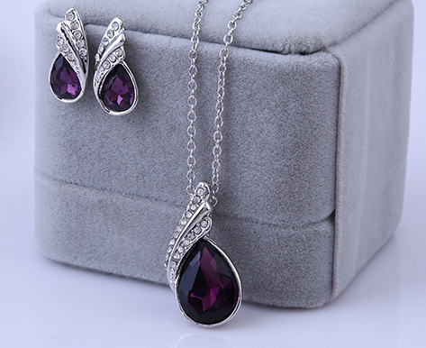 Crystal Earring & Necklace Set