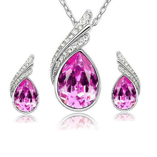 Crystal Earring & Necklace Set