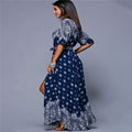 Bohemian Printed Maxi Dress for Beach Wear