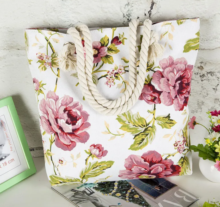 Large Printed Tote Bag