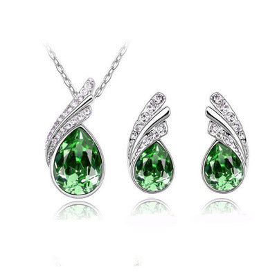 Crystal Earring & Necklace Set