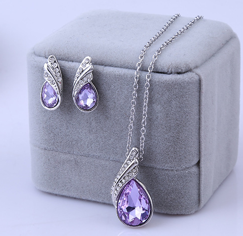 Crystal Earring & Necklace Set