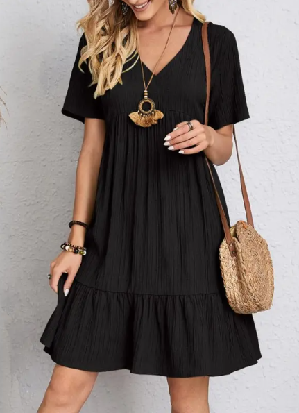 Flowy V-Neck Corset Summer Dress