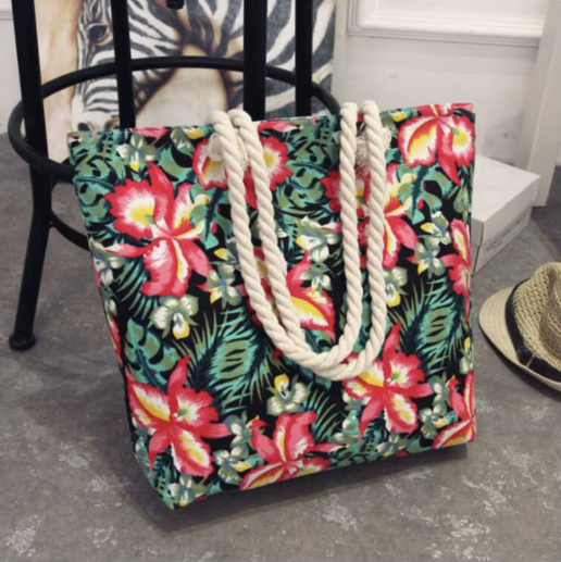 Large Printed Tote Bag