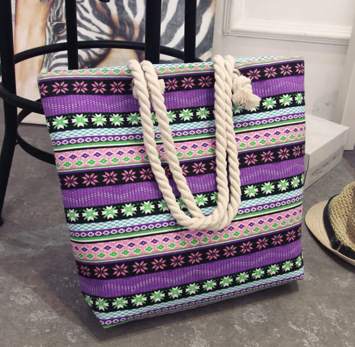 Large Printed Tote Bag