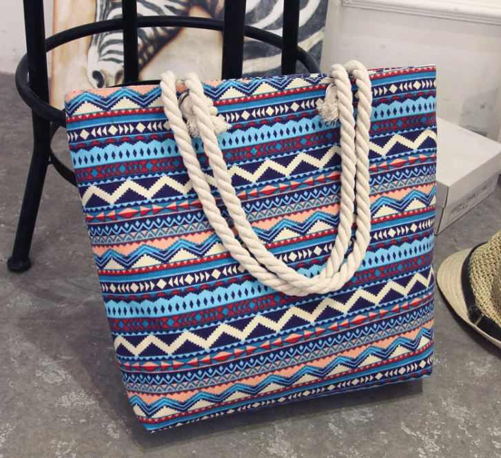 Large Printed Tote Bag